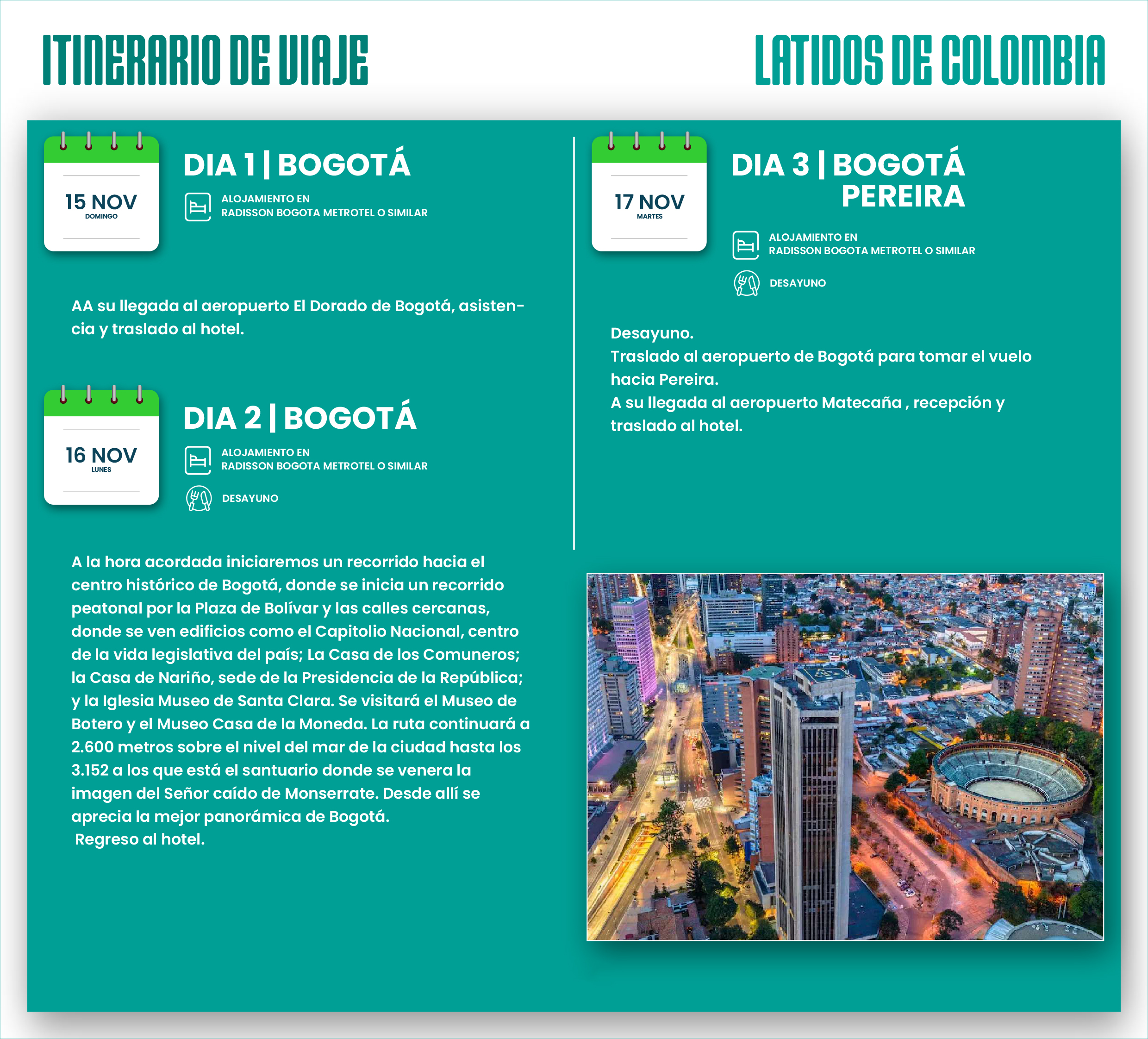 LATIDOS DE COLOMBIA 5 NOCHES